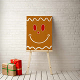 Merry and Bright Gingerbread Man Wall Art