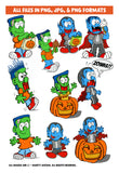Lil Monsters Cartoon Digital Clip Art