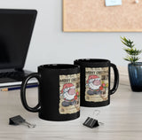 Lil Santa Christmas Cartoon 11oz Black Mug
