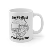 Photographer Female Day Job Necessary Evil Coffee Mug 11oz
