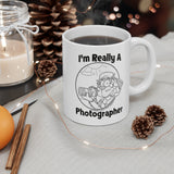 Photographer Female Day Job Necessary Evil Coffee Mug 11oz