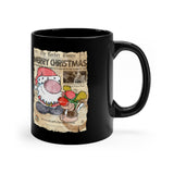 Lil Santa Christmas Cartoon 11oz Black Mug