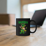 St Patricks Day Music Black mug 11oz