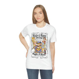 Blues Whiskey Inspired Cartoon Rock and Roll White Tee