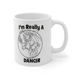 Really A Dancer, Day Job is a Necessary Evil White Coffee Mug 11oz