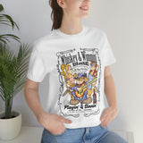 Blues Whiskey Inspired Cartoon Rock and Roll White Tee