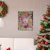 Classic Rock HIppie inspired Cartoon Poster 16" x 20"