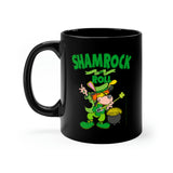 St Patricks Day Music Black mug 11oz