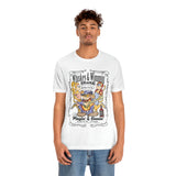 Blues Whiskey Inspired Cartoon Rock and Roll White Tee