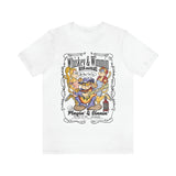 Blues Whiskey Inspired Cartoon Rock and Roll White Tee