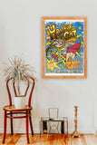 Classic Rock Glam Rock Music Cartoon 8 x 10 Framed print