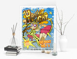 Classic Rock Glam Rock Music Cartoon 8 x 10 Framed print