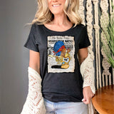 Lil Rockers Woodstock Inspired Rock and Roll Cartoon Scoop Neck Tee