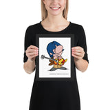 LIl Rocker Rock and Roll Cartoon 8 x 10 Framed Print