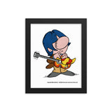 LIl Rocker Rock and Roll Cartoon 8 x 10 Framed Print