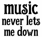 Music Never Lets Me Down White Hooded Sweatshirt