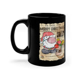Lil Santa Christmas Cartoon 11oz Black Mug