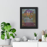 Overcoming Obstacles Cartoon Framed Vertical Poster