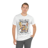 Blues Whiskey Inspired Cartoon Rock and Roll White Tee