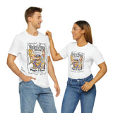 Blues Whiskey Inspired Cartoon Rock and Roll White Tee