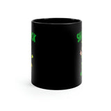 St Patricks Day Music Black mug 11oz