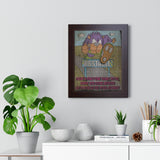 Overcoming Obstacles Cartoon Framed Vertical Poster