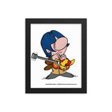 LIl Rocker Rock and Roll Cartoon 8 x 10 Framed Print