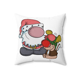 Holiday Throw Pillow, Christmas Decorating, Fun Christmas Decor, Santa Claus Decor, Merry and Bright, Christmas Presents,Funny Holiday Decor