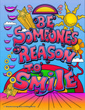 BE SOMEONE'S REASON TO SMILE  9" x 12" Canvas Art