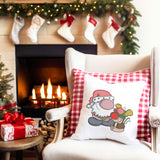 Holiday Throw Pillow, Christmas Decorating, Fun Christmas Decor, Santa Claus Decor, Merry and Bright, Christmas Presents,Funny Holiday Decor