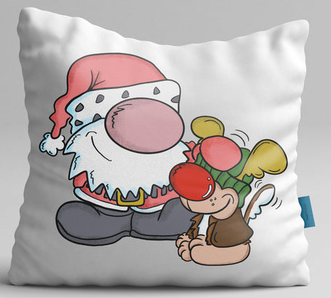 Holiday Throw Pillow, Christmas Decorating, Fun Christmas Decor, Santa Claus Decor, Merry and Bright, Christmas Presents,Funny Holiday Decor