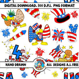 FOURTH OF JULY SEAMLESS PATTERN