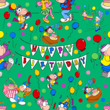 Seamless Pattern Birthday Party Digital File