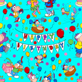 Seamless Pattern Birthday Party Digital File