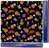HALLOWEEN SEAMLESS SCALED PATTERN BLACK