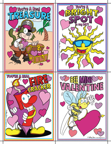 VALENTINE CARDS PRINTABLE DOWNLOAD SET 2