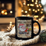 Lil Santa Christmas Cartoon 11oz Black Mug