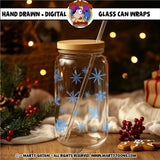 Christmas Snowflakes UVDTF Glass Can Wrap
