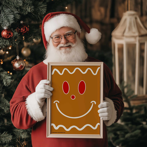 Merry and Bright Gingerman Wall Art