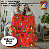 Christmas Seamless Pattern Digital 300 d.p.i. 12" x 12"