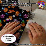 HALLOWEEN SEAMLESS SCALED PATTERN BLACK