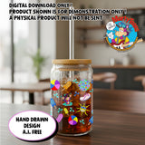 Summer Fun UVDTF Glass Can Wrap
