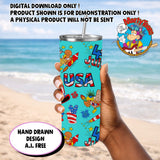 4th of July 20 oz. Tumbler Wrap