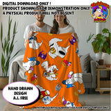 GHOSTS SEAMLESS SCALED PATTERN ORANGE