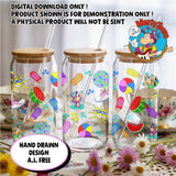 Summer Fun UVDTF Glass Can Wrap