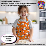 GHOSTS SEAMLESS SCALED PATTERN ORANGE