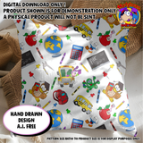 BACK TO SCHOOL SEAMLESS SCALED PATTERN
