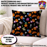HALLOWEEN SEAMLESS SCALED PATTERN BLACK