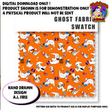 GHOSTS SEAMLESS SCALED PATTERN ORANGE