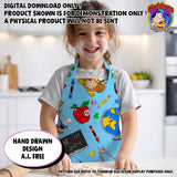 BACK TO SCHOOL SEAMLESS PATTERN BLUE
